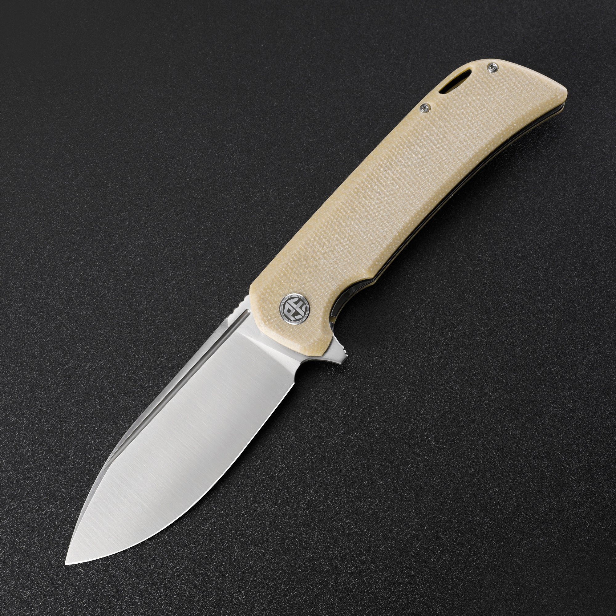 Petrified Fish PFB05 Tunny,3.86" 14C28N Blade,G10/Micarta Handle,Flipper Liner Lock Folding Knife