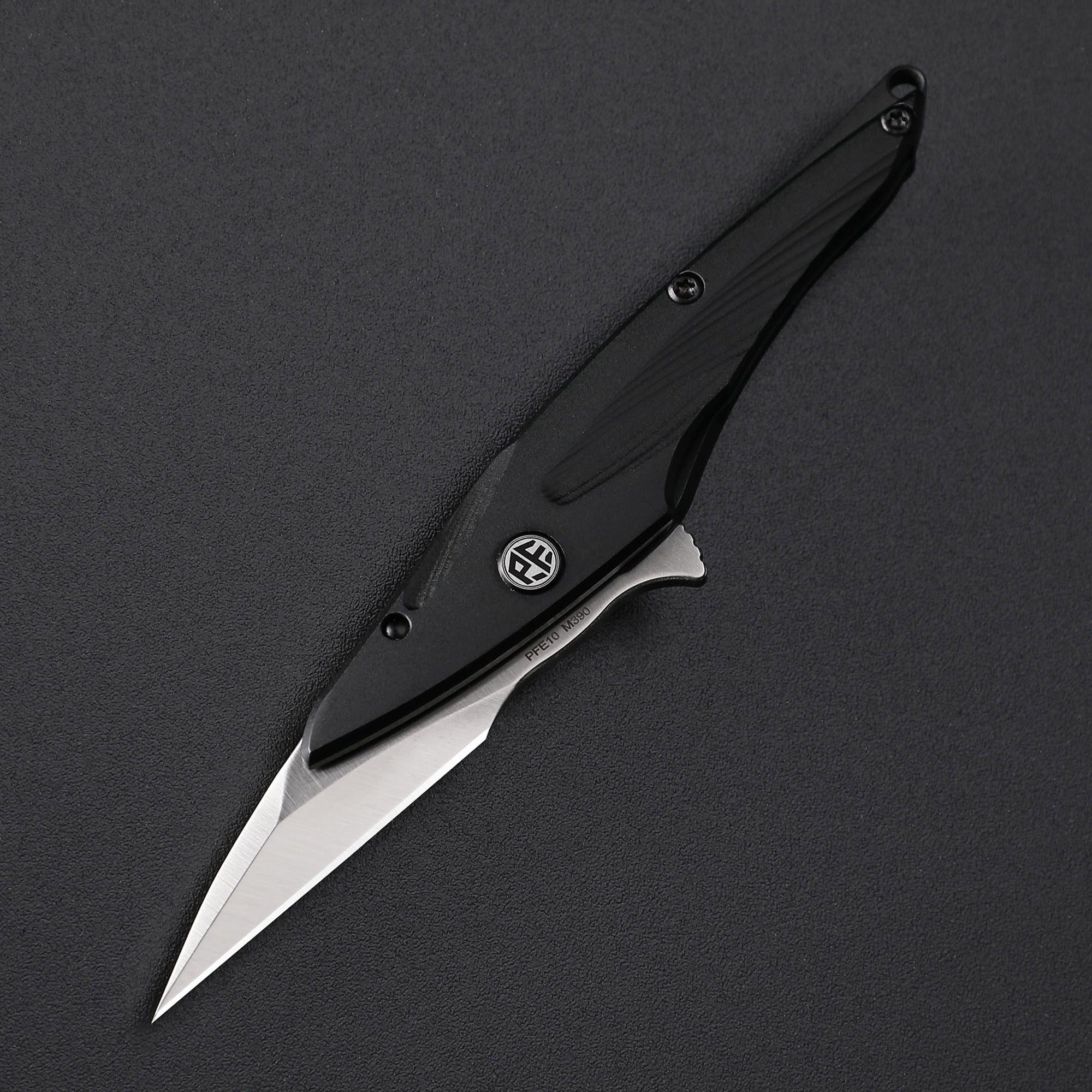 Petrified Fish PFE10 Hummingbird,1.06" Blade,30g Titanium Handle,Flipper Frame Lock Folding Knife