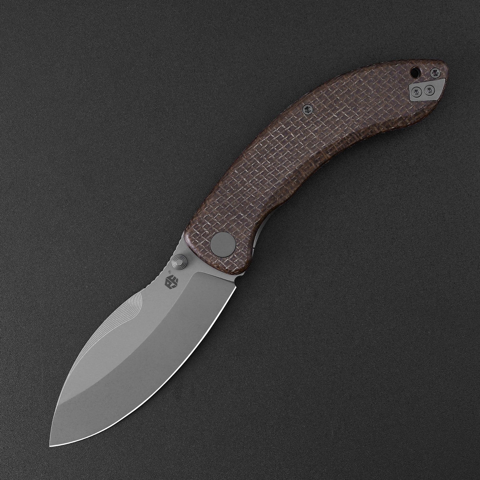 Petrified Fish PFB06-Zonda,3.74" 14C28N Steel Blade,G10/Wood/Micarta Handle,Liner Lock Folding Knife