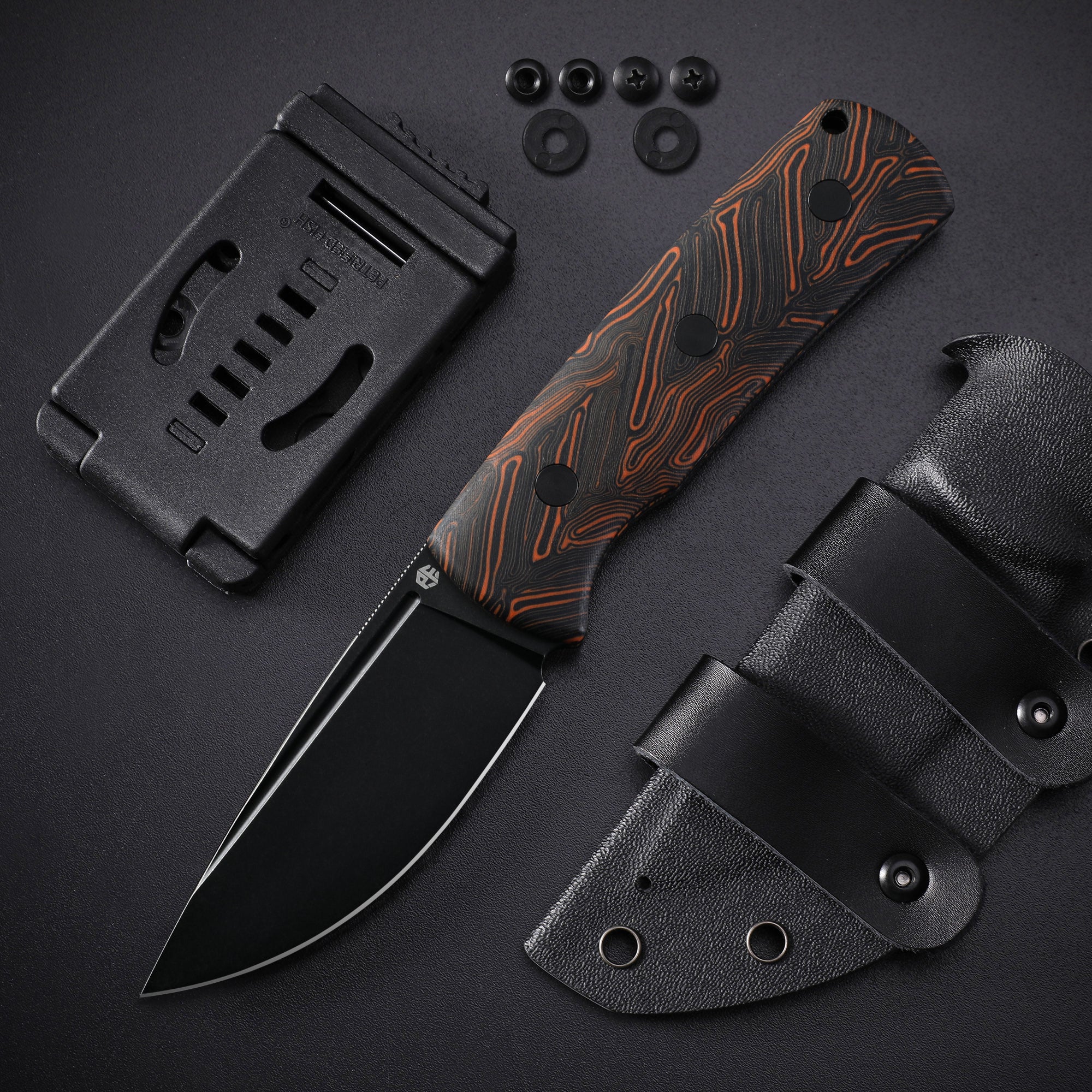 Petrified Fish PFP01F Beluga,3.62" N690 Blade,Micarta/G10 Handle Fixed Blade Knife