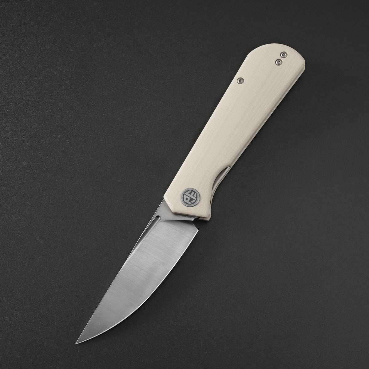 Petrified Fish PFP07 Viking,3.62" K110/Damascus Blade,G10/Micarta/Wood Handle Front Flipper Liner Lock Folding Knife
