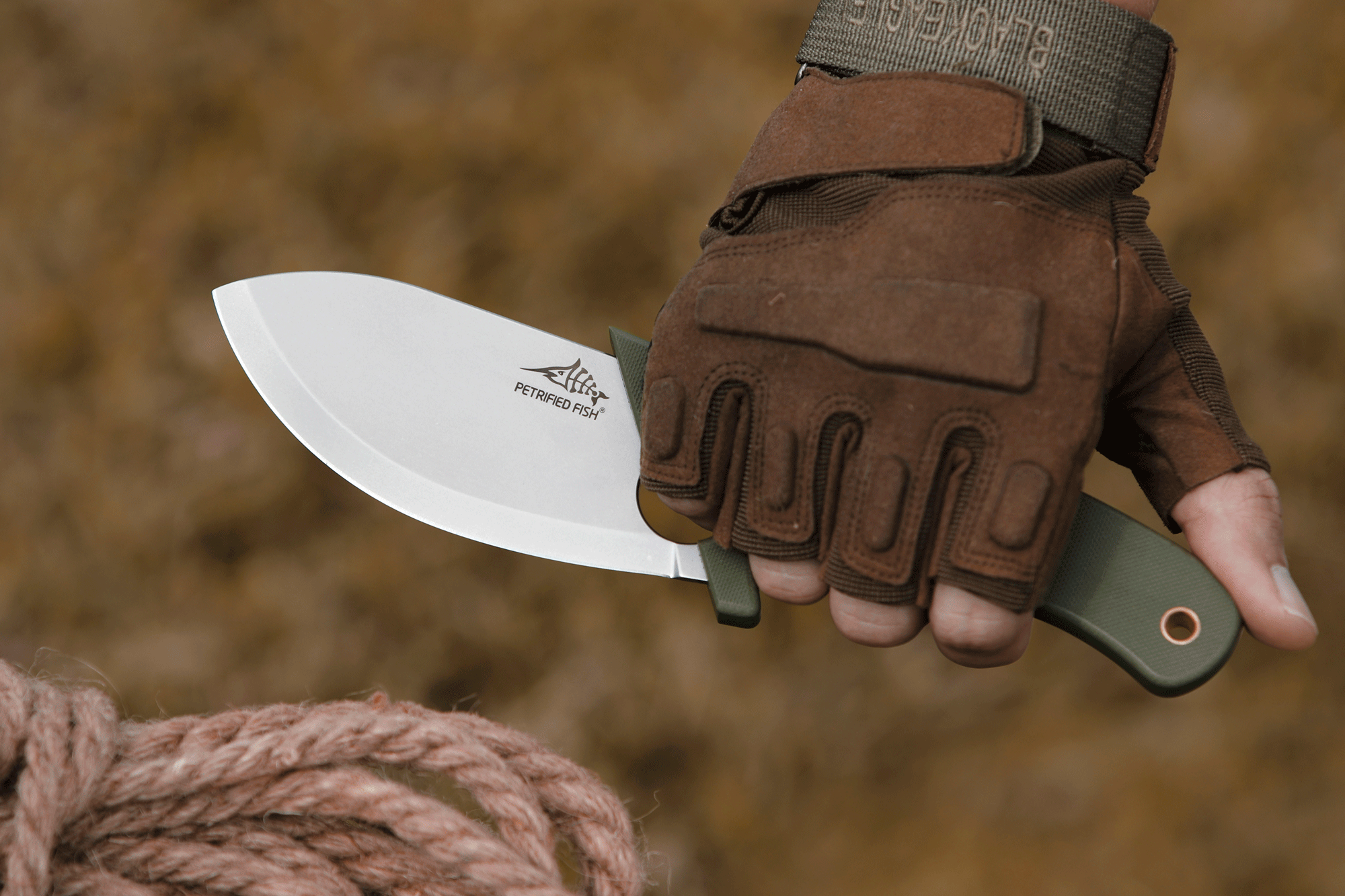 Petrified Fish PFH01 EEL,3.46" 9CR18MOV Blade,G10 Handle,Multifunctional Fixed Blade knife