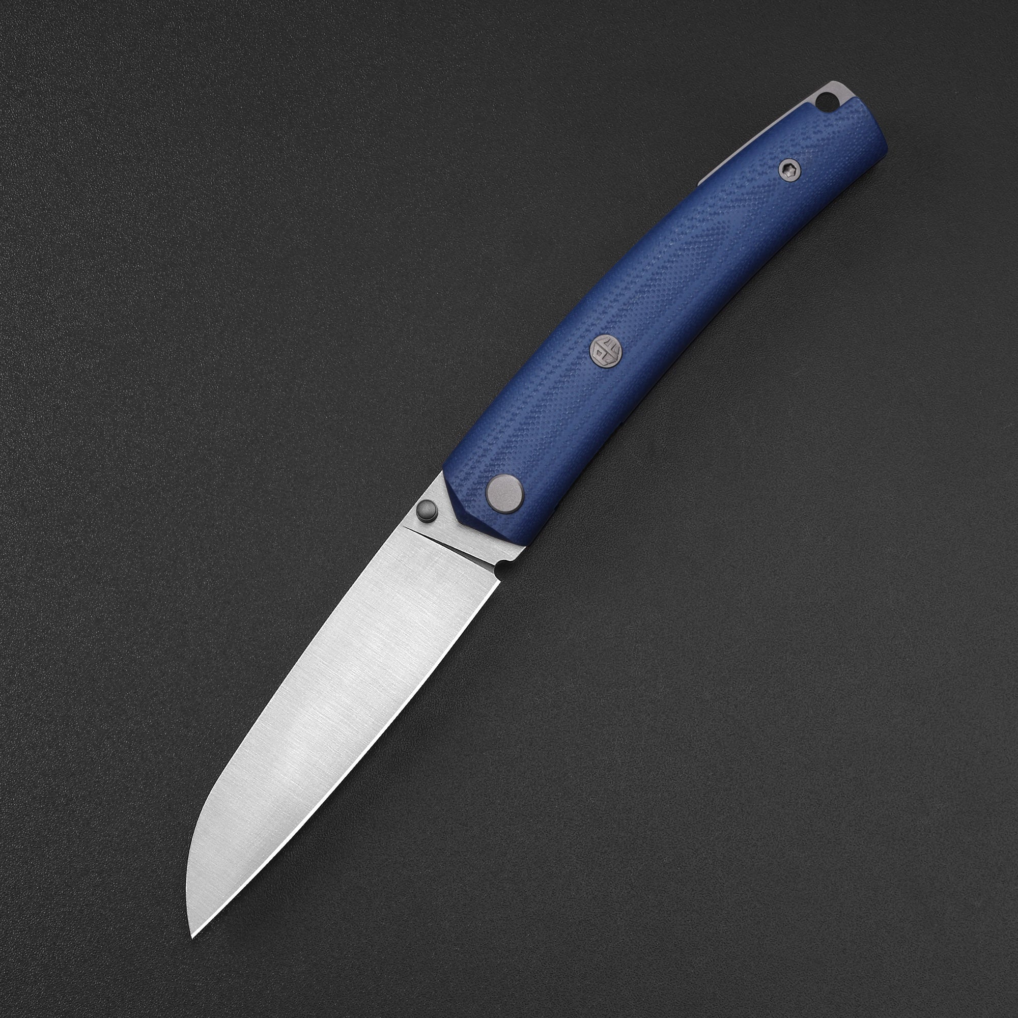 Petrified Fish PF719 V2-Patte,3.43"14C28N Steel Blade,Wood/Carbon Fiber/G10 Handle,Thumb Stud Liner Lock Folding knife