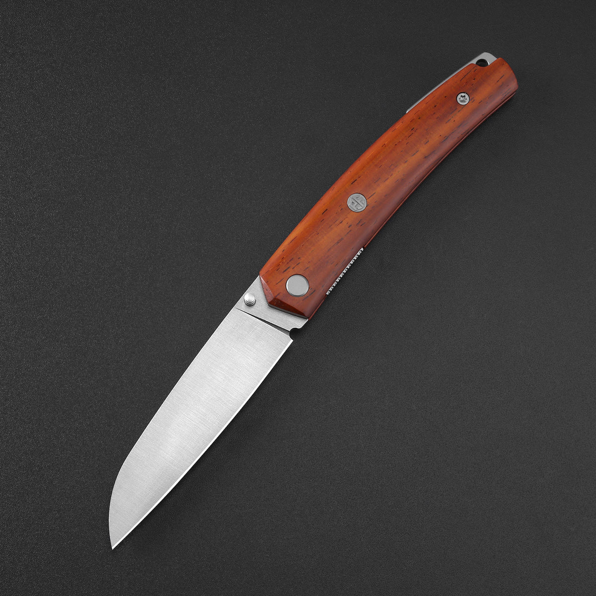 Petrified Fish PF719 V2-Patte,3.43"14C28N Steel Blade,Wood/Carbon Fiber/G10 Handle,Thumb Stud Liner Lock Folding knife