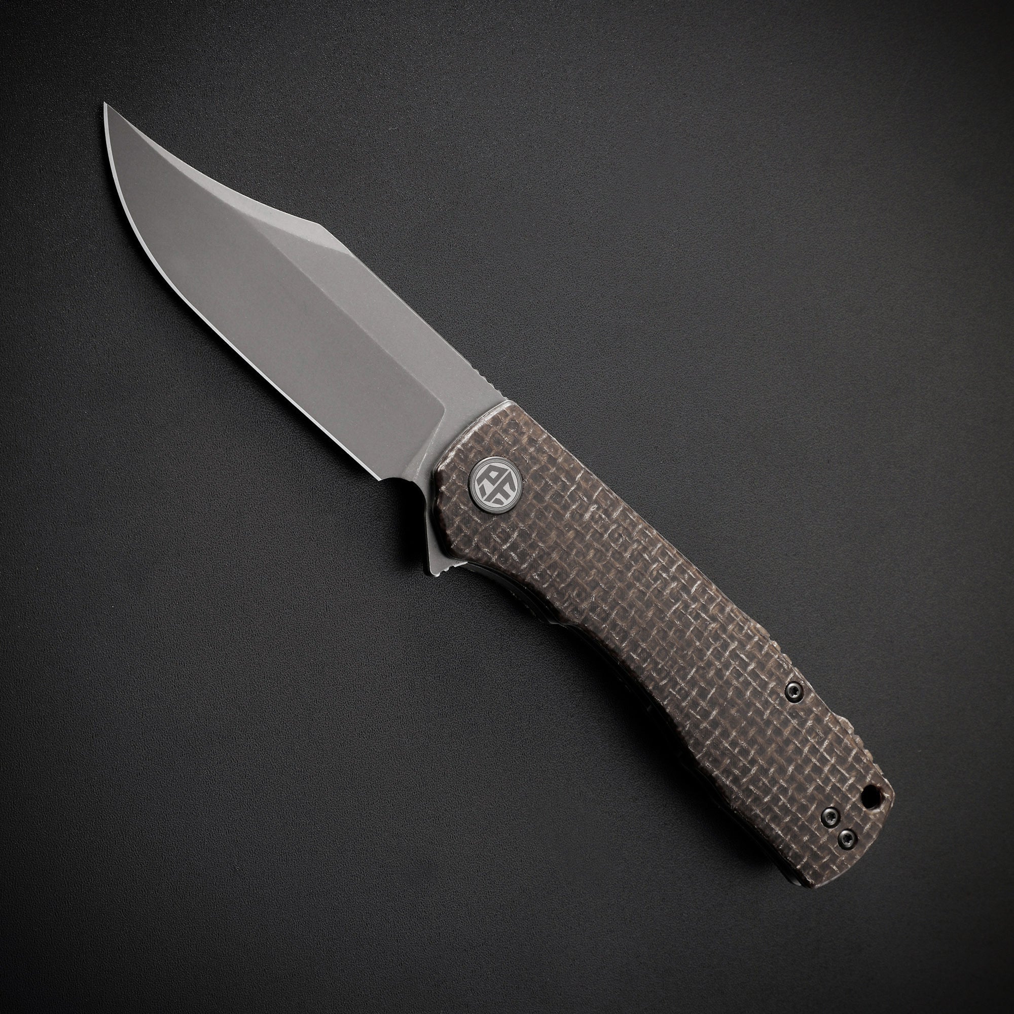 Petrified Fish PFP03 Victor,3.58" K110 Satin Blade,140g Micarta Handle Flipper Liner Lock Folding Knife