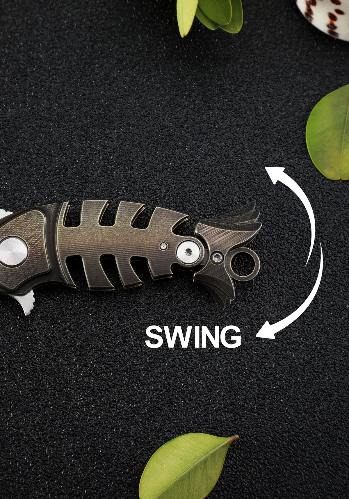 Petrified Fish PF900 Helmet,1.54" M390 Blade,Titanium Handle Pocket Folding Knife