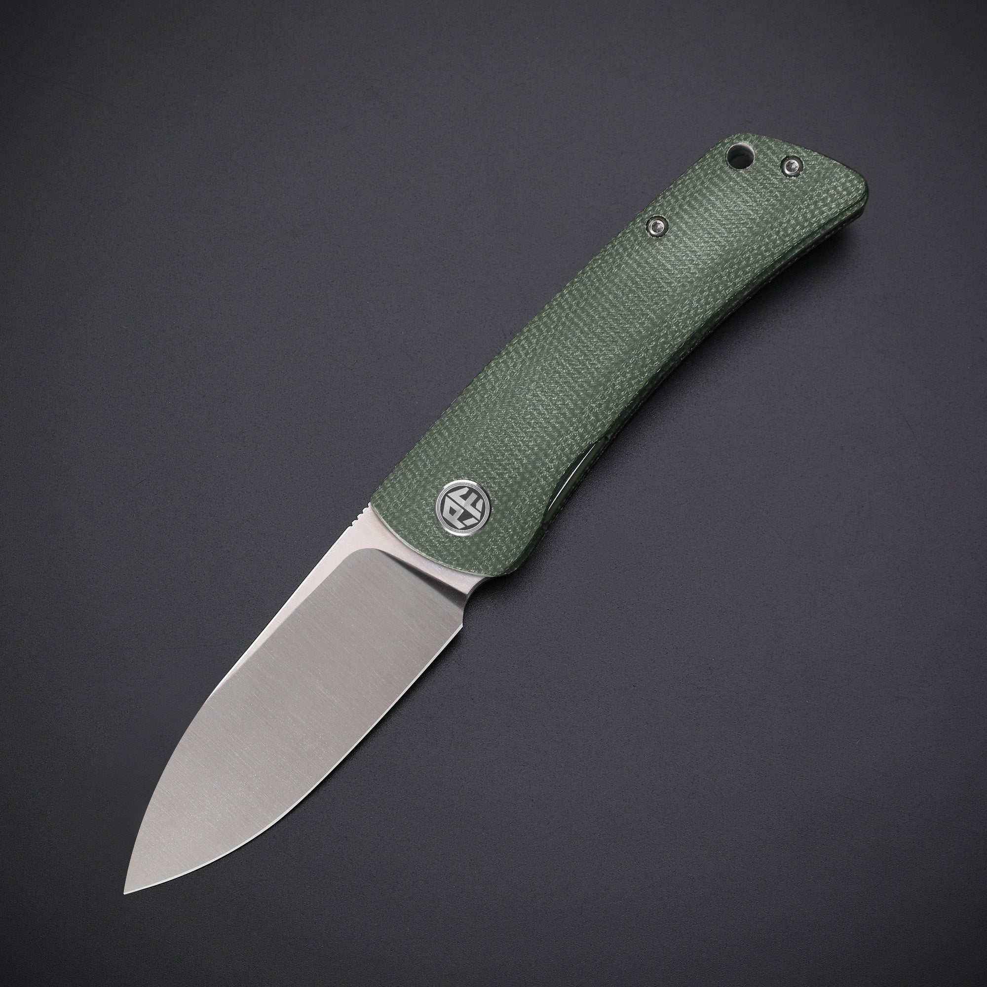 Petrified Fish PFE05 Flavorist,3.15" K110 Satin Blade,94g Micarta Handle,Front Flipper Liner Lock Folding Knife