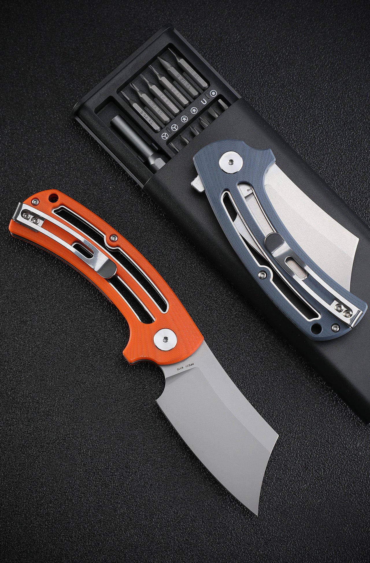 Petrified Fish PFE01 Eddy,3.07" K110/Damascus Blade,G10 Handle, Flipper Liner lock Folding knife
