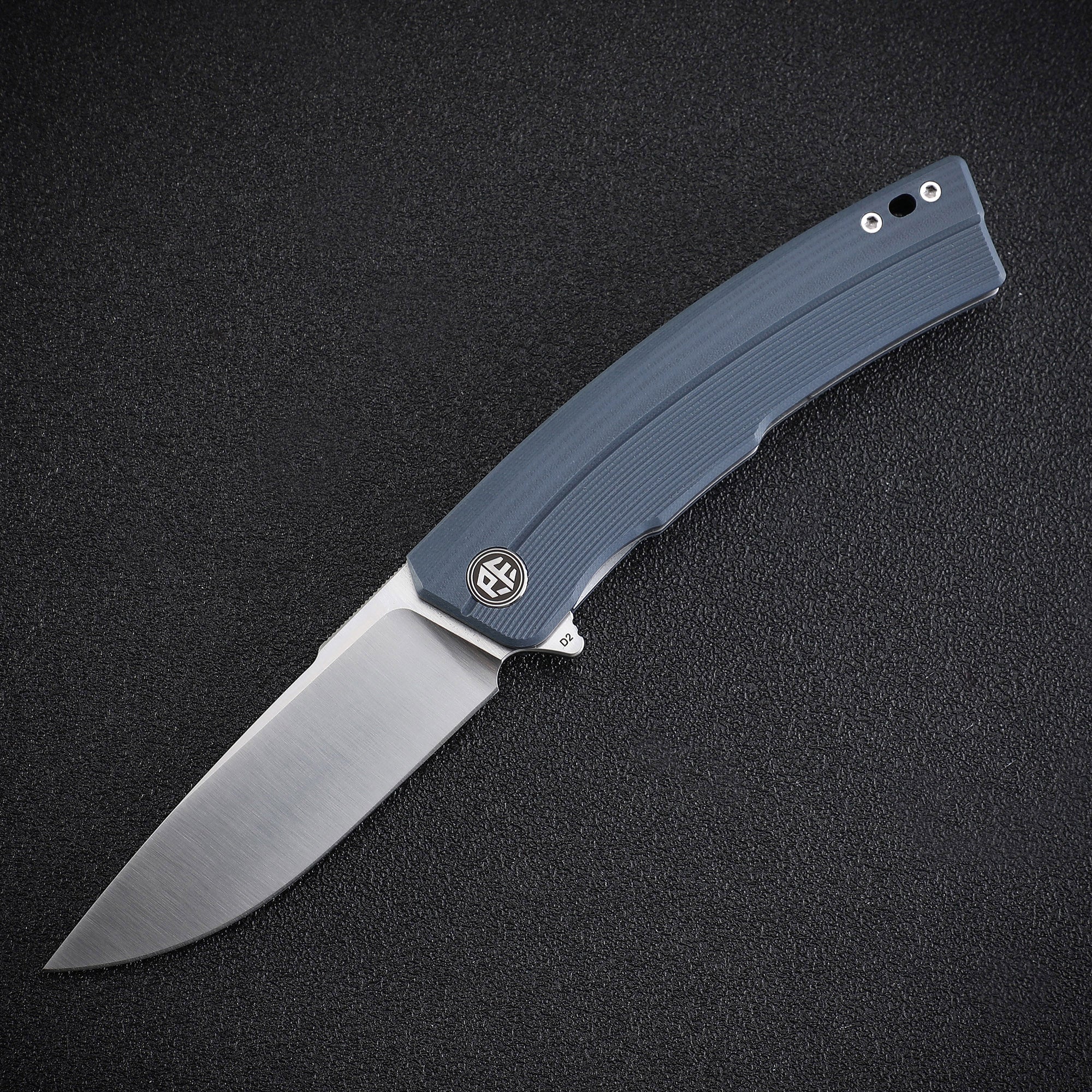 Petrified Fish PFP02 Magazine,3.66“ D2 Blade,G10/Micarta/Carbon Fiber Handle,Flipper Liner Lock Folding Knife
