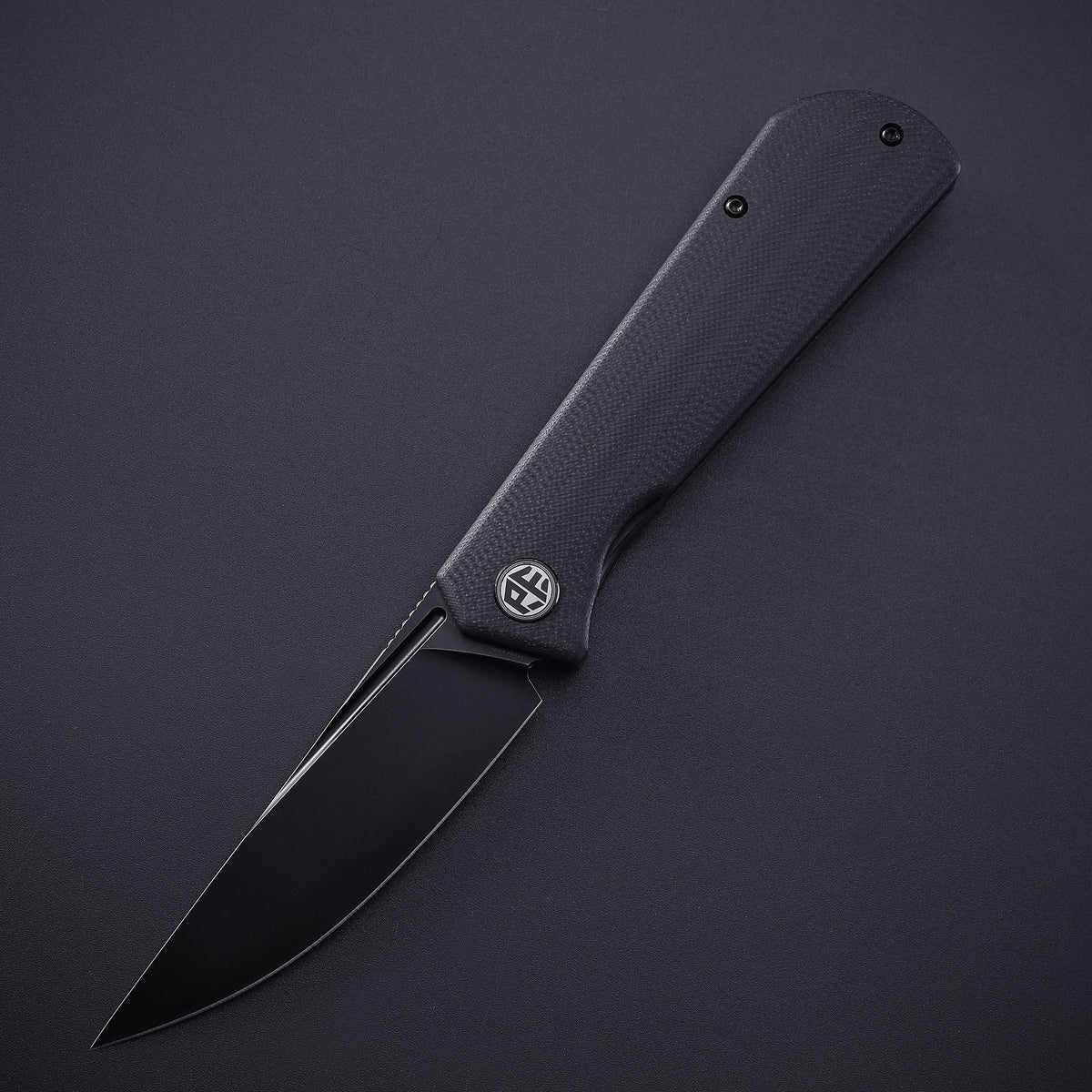 Petrified Fish PFP07 Viking,3.62" K110/Damascus Blade,G10/Micarta/Wood Handle Front Flipper Liner Lock Folding Knife