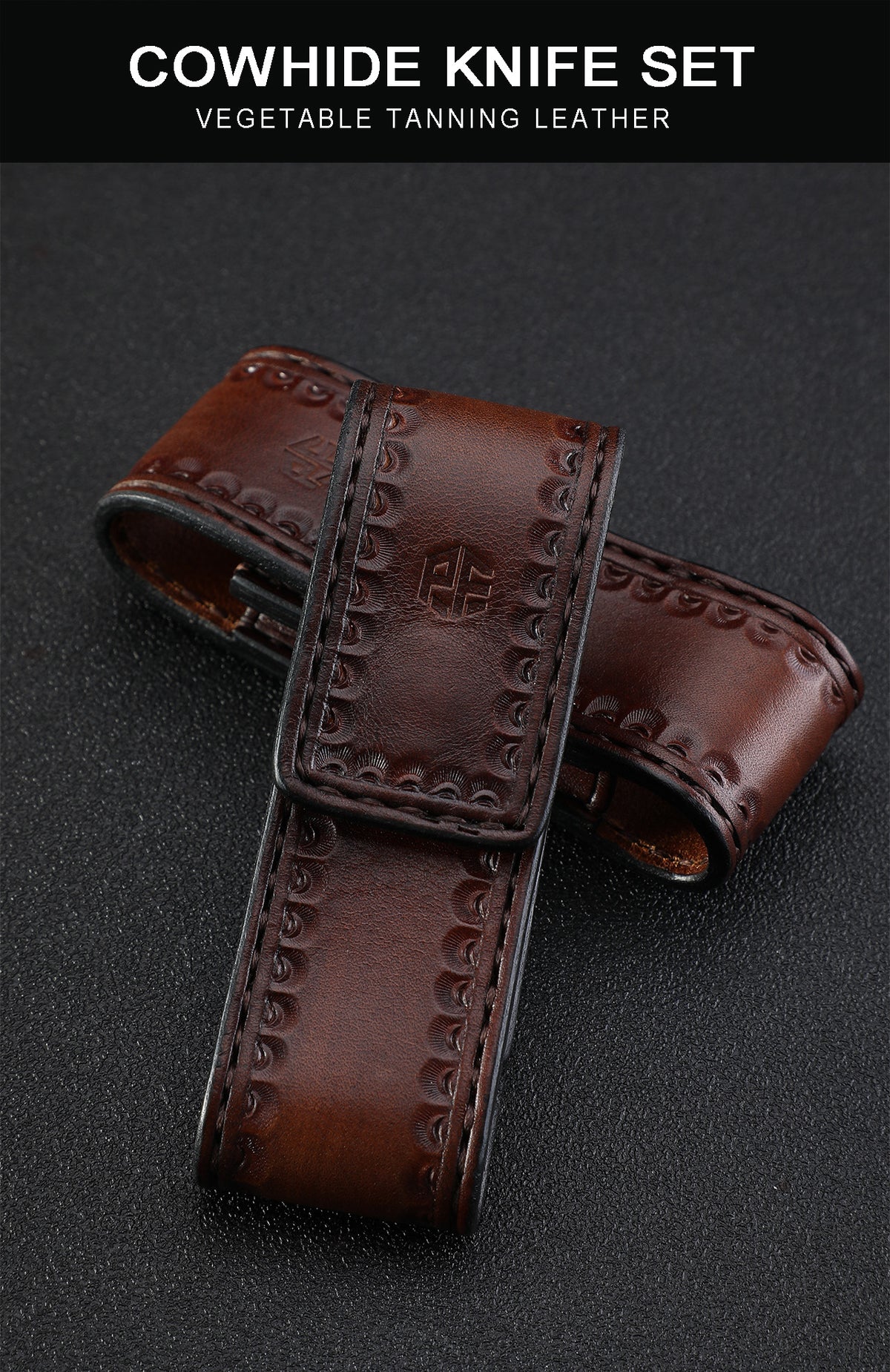 Petrified Fish Knife Leather sheath