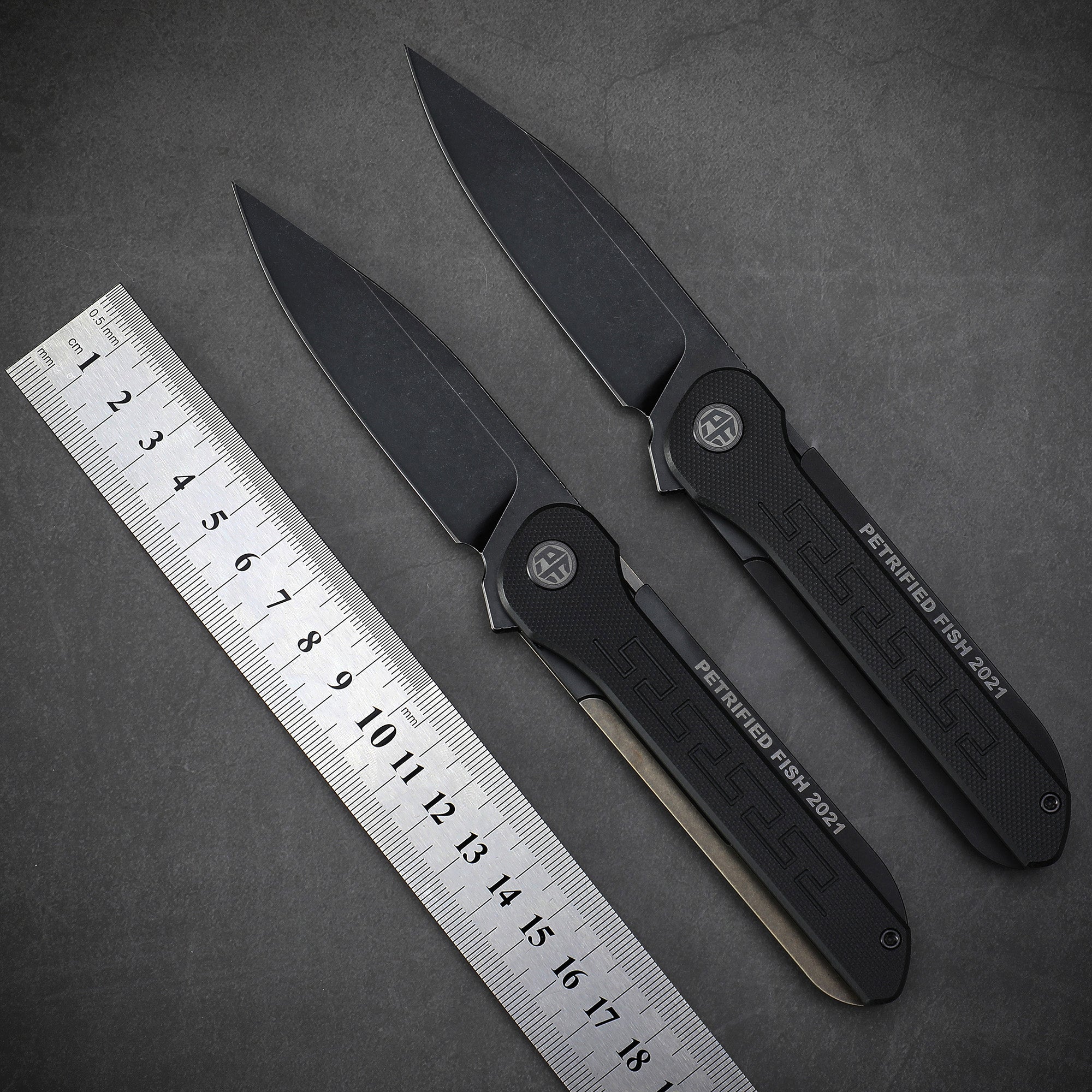 Petrified Fish PFE03 ZERO,3.6" 154CM Blade,98g Titanium & G10 Handle Flipper Liner Lock Folding knife