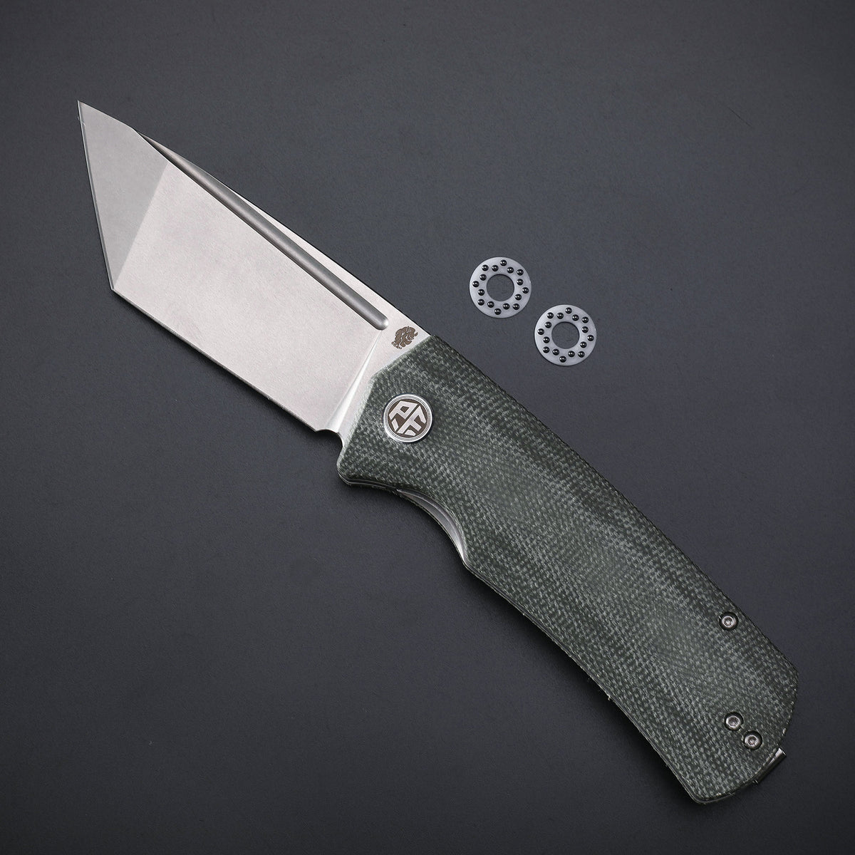 Petrified Fish PFP01T Beluga,3.58" K110 Blade,G10/Micarta Handle,Front Flipper Liner Lock Folding Knife