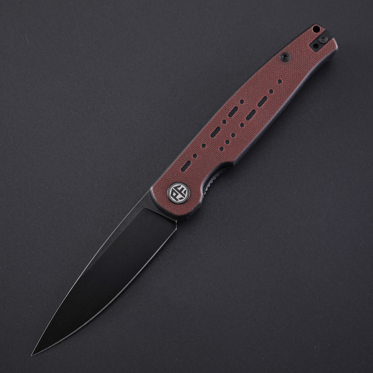 Petrified Fish PFE07 Morse,3.31" 154CM Blade,G10/Micarta Handle Front Flipper Liner Lock  Folding Knife