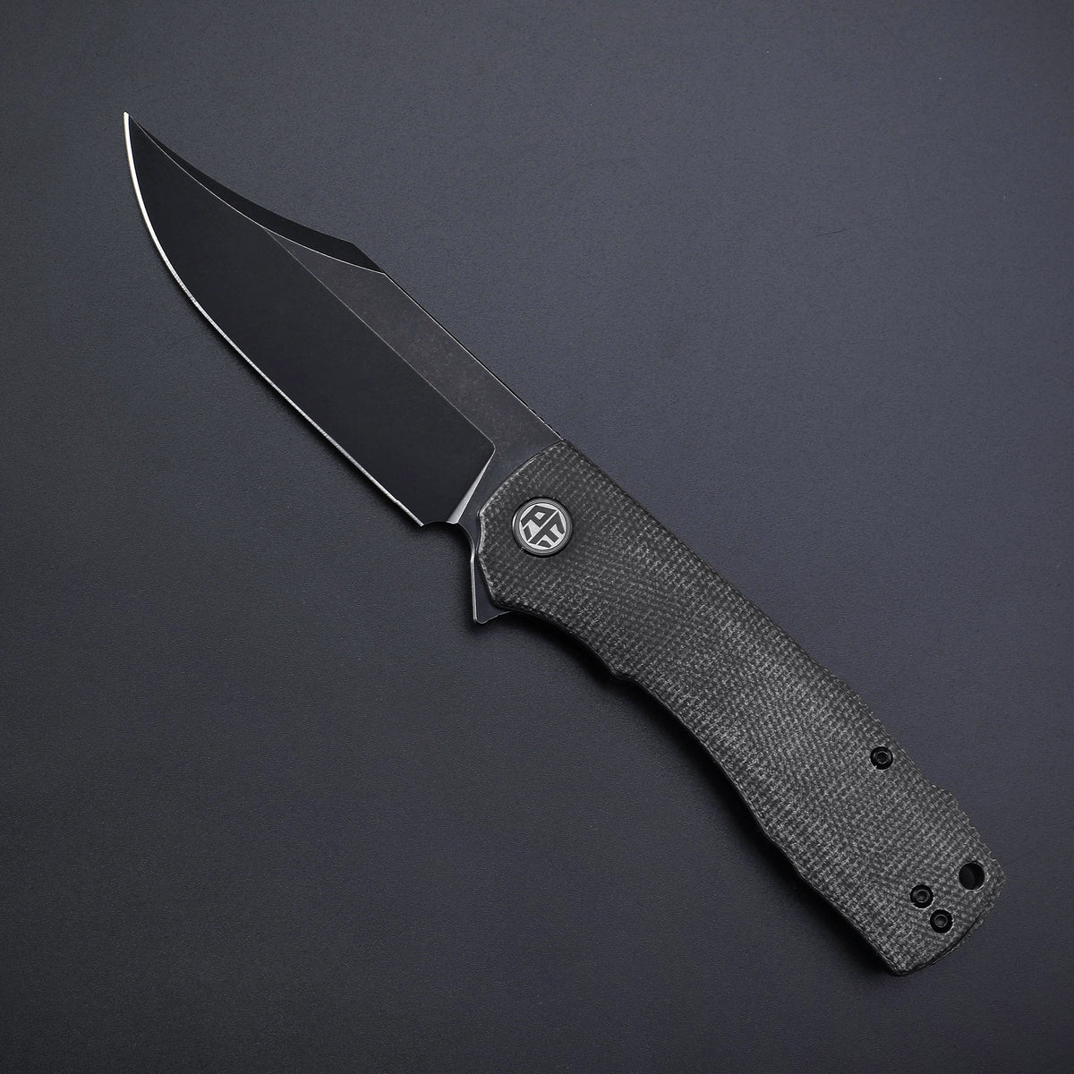 Petrified Fish PFP03 Victor,3.58" K110 Satin Blade,140g Micarta Handle Flipper Liner Lock Folding Knife