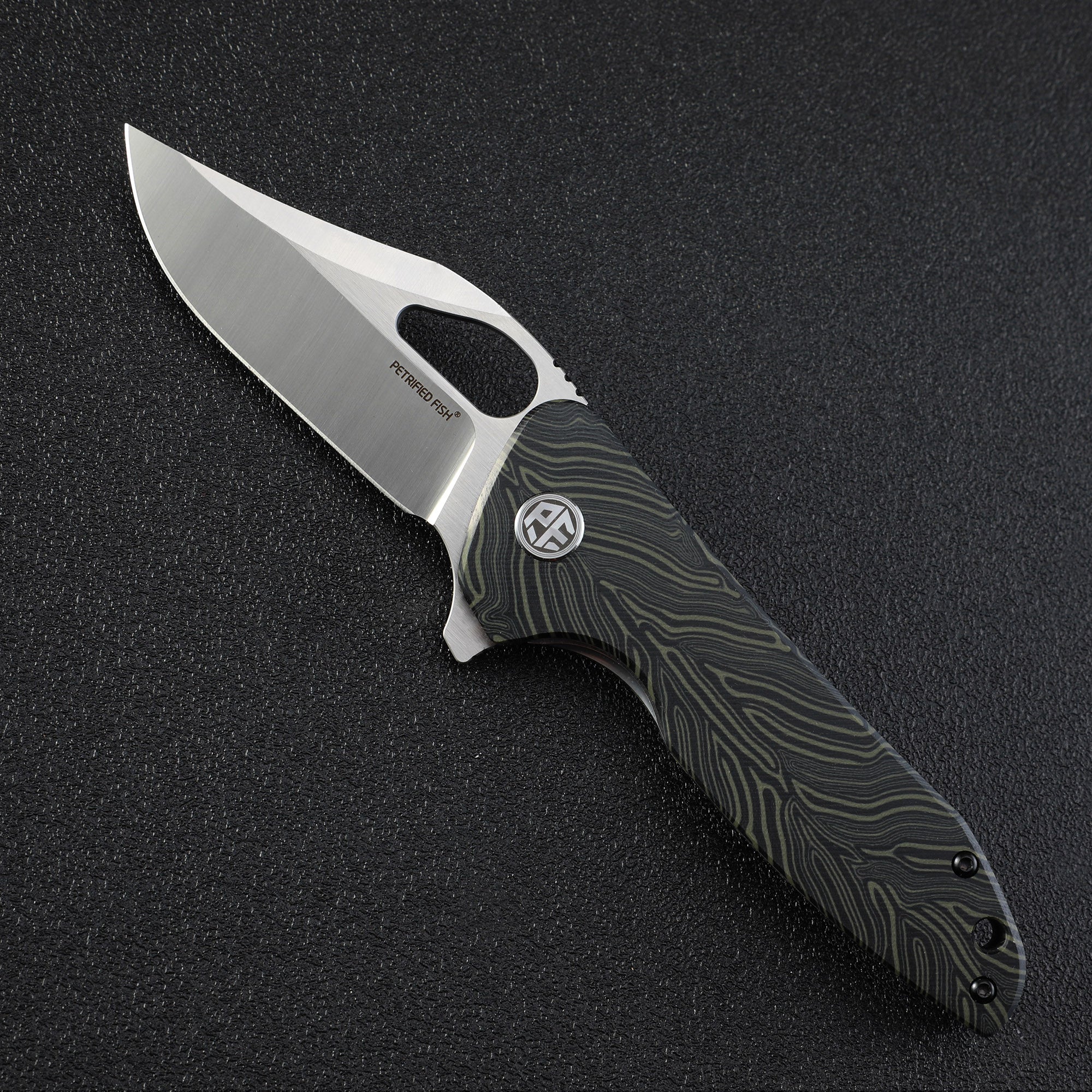 Petrified fish PF999 Mastiff,3.26" K110 Blade,G10 Handle,Flipper Liner lock Folding knife