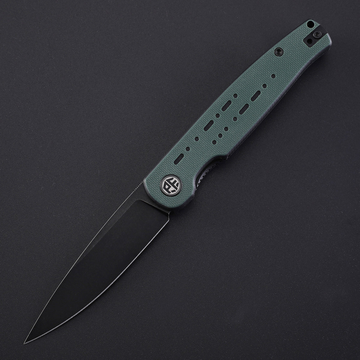 Petrified Fish PFE07 Morse,3.31" 154CM Blade,G10/Micarta Handle Front Flipper Liner Lock  Folding Knife
