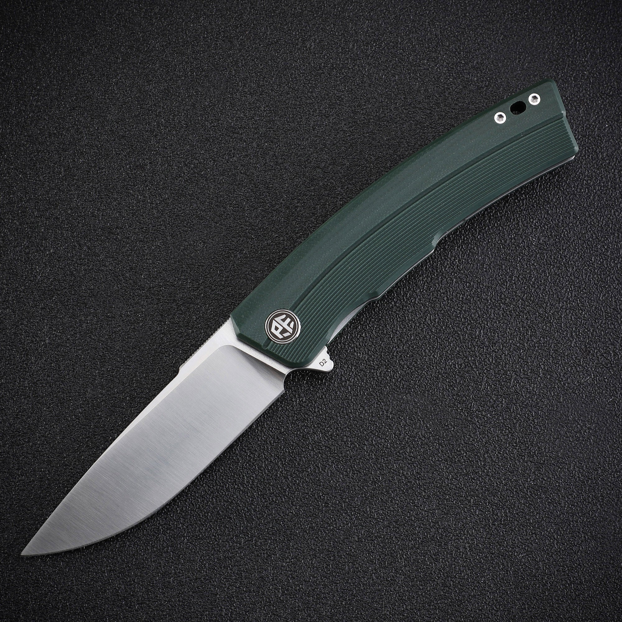 Petrified Fish PFP02 Magazine,3.66“ D2 Blade,G10/Micarta/Carbon Fiber Handle,Flipper Liner Lock Folding Knife