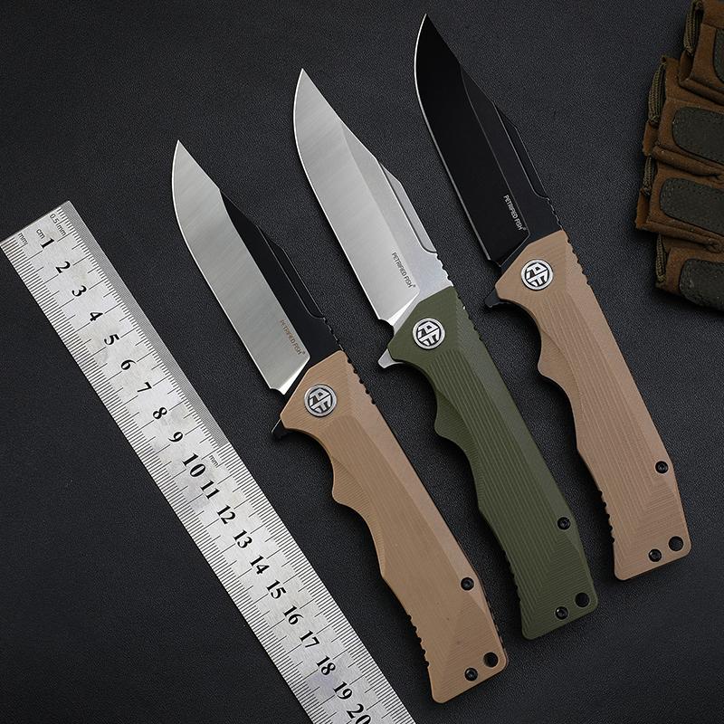 Petrified fish PF959,3.78" D2 Blade,G10 Handle, Flipper Liner lock Folding knife