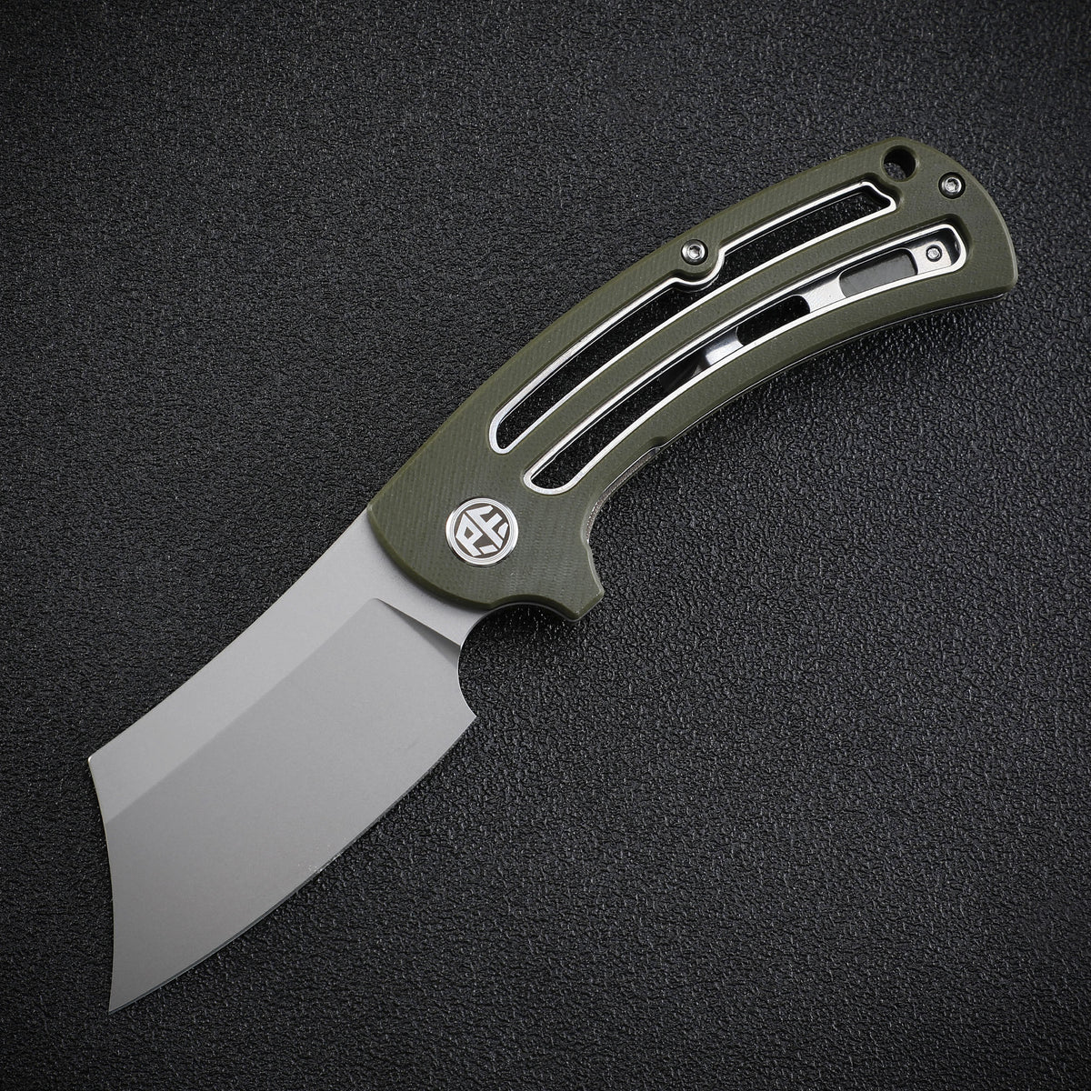 Petrified Fish PFE01 Eddy,3.07" K110/Damascus Blade,G10 Handle, Flipper Liner lock Folding knife