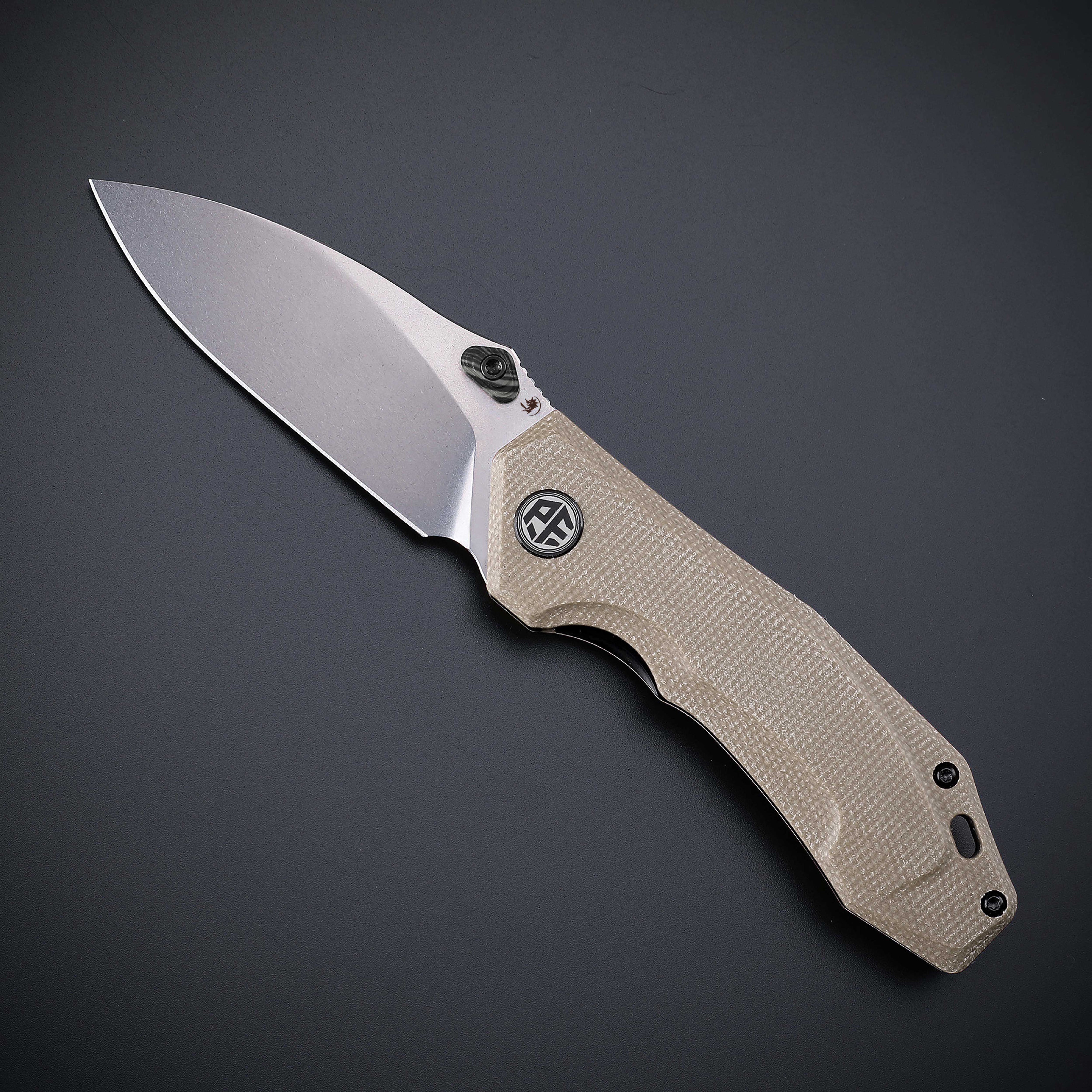 Petrified Fish PFP04 Havrog,3.15" K110 Blade,128g Micarta Handle,Thumb Stud Liner Lock Folding Knife