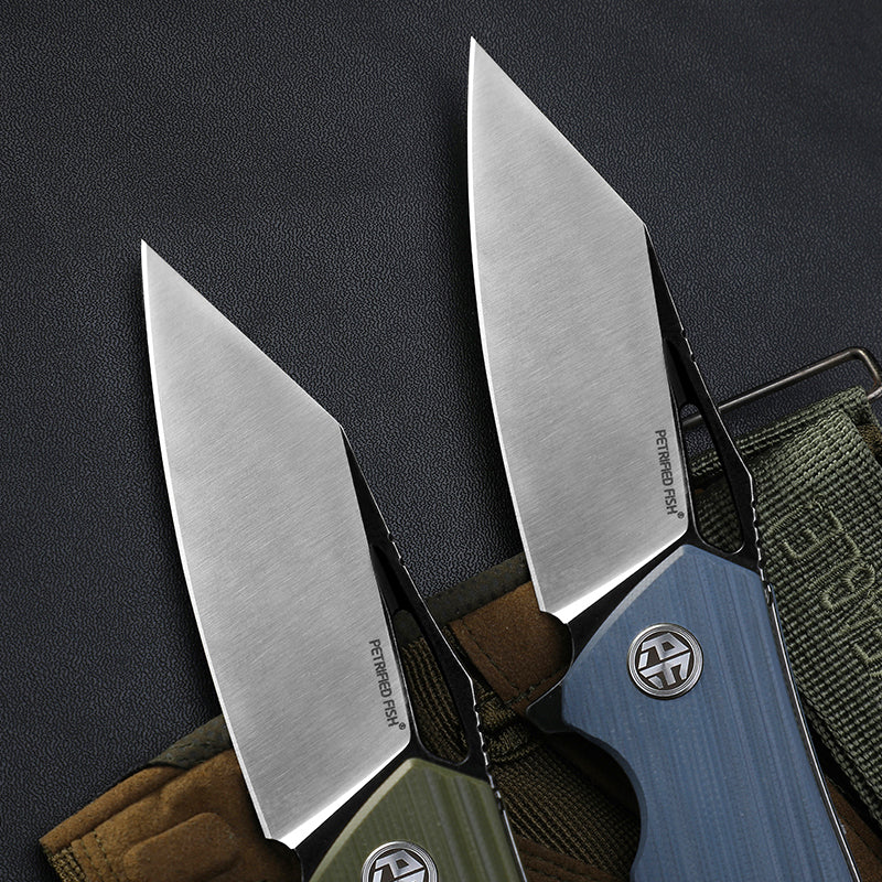 Petrified Fish PF929,3.54" D2 Blade,G10 Handle, Flipper Liner lock Folding knife