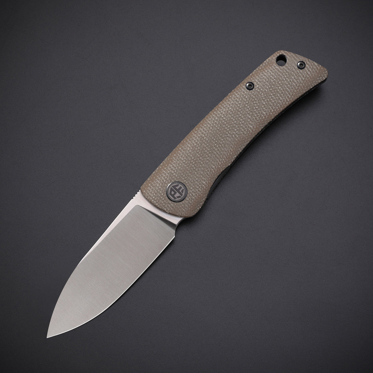 Petrified Fish PFE05 Flavorist,3.15" K110 Satin Blade,94g Micarta Handle,Front Flipper Liner Lock Folding Knife