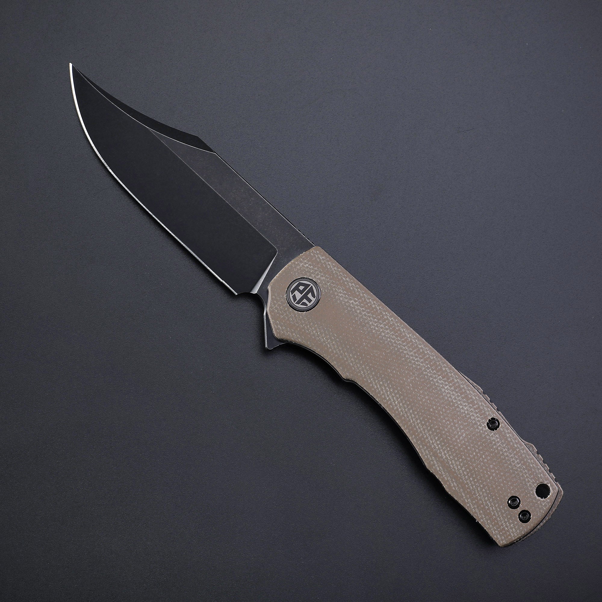 Petrified Fish PFP03 Victor,3.58" K110 Satin Blade,140g Micarta Handle Flipper Liner Lock Folding Knife