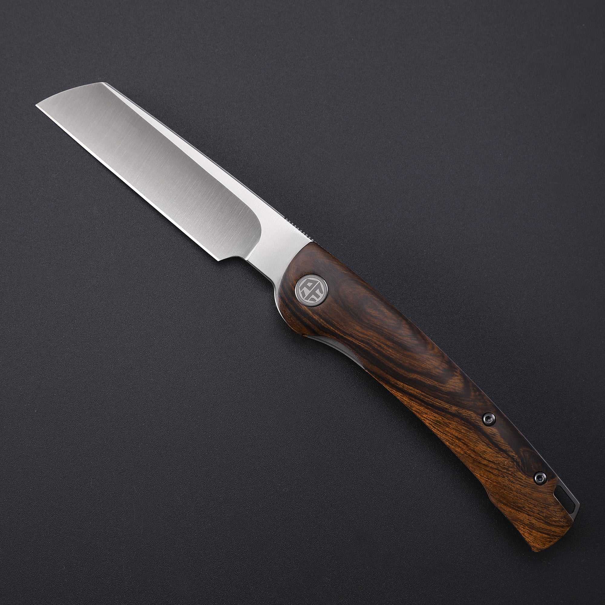 Petrified Fish PFE04 Scholar,3.7" 154CM Satin/Stonewashed Blade,Front Flipper Liner Lock Folding Knife