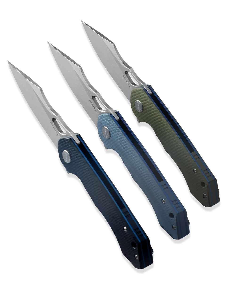 Petrified Fish PF919,3.66" D2 Blade,G10 Handle,Flipper Liner lock Folding knife