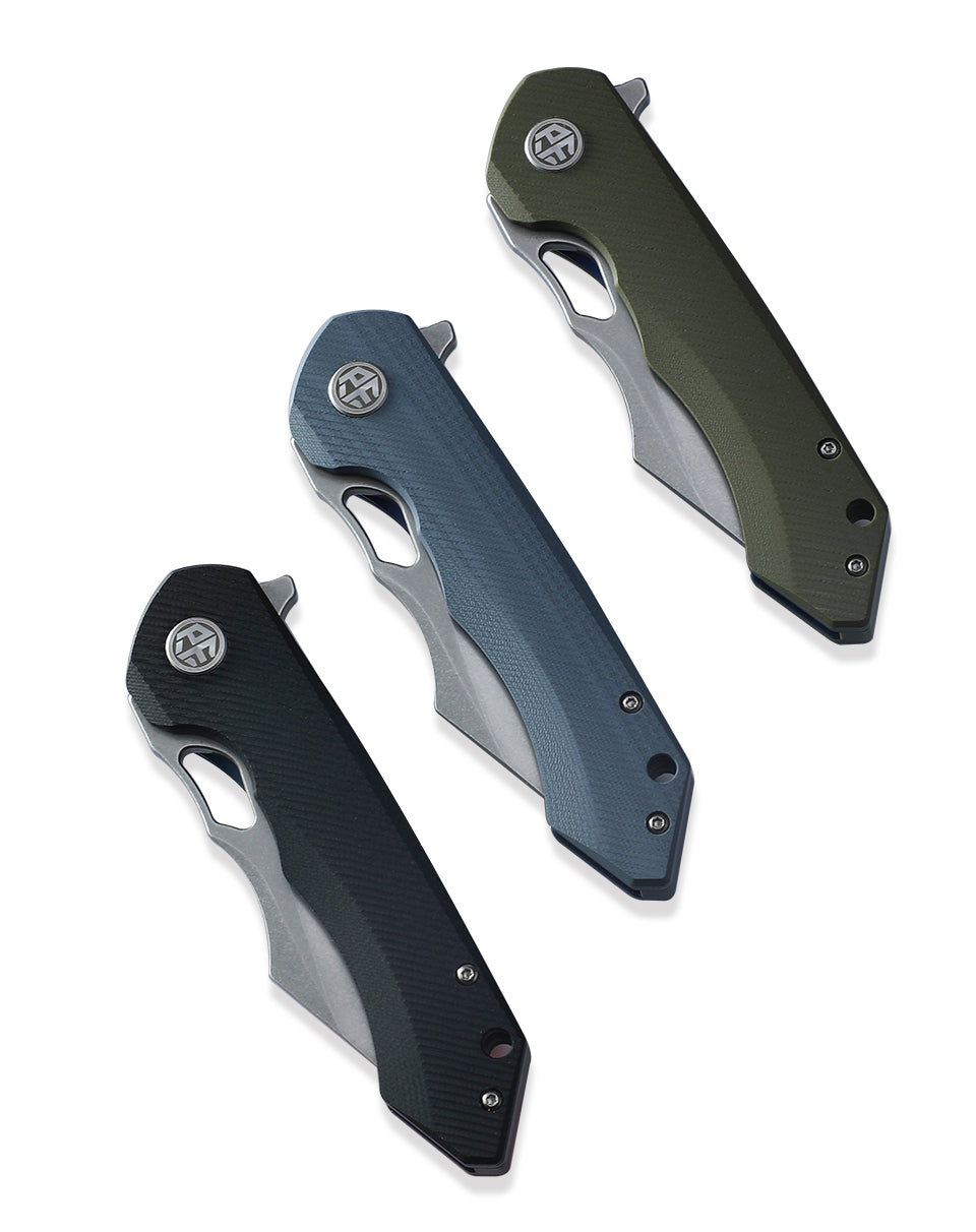 Petrified Fish PF919,3.66" D2 Blade,G10 Handle,Flipper Liner lock Folding knife