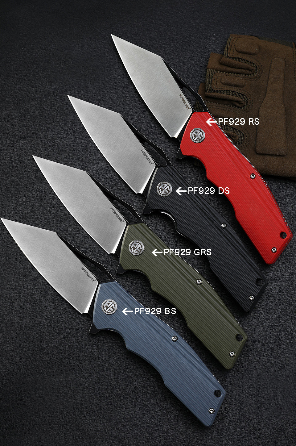 Petrified Fish PF929,3.54" D2 Blade,G10 Handle, Flipper Liner lock Folding knife