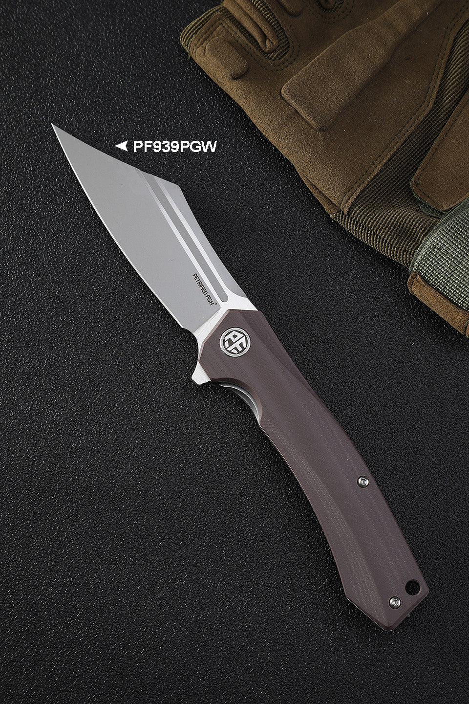 Petrified Fish PF939,3.86" D2 Blade,G10/Micarta Handle,Flipper Liner lock Folding knife