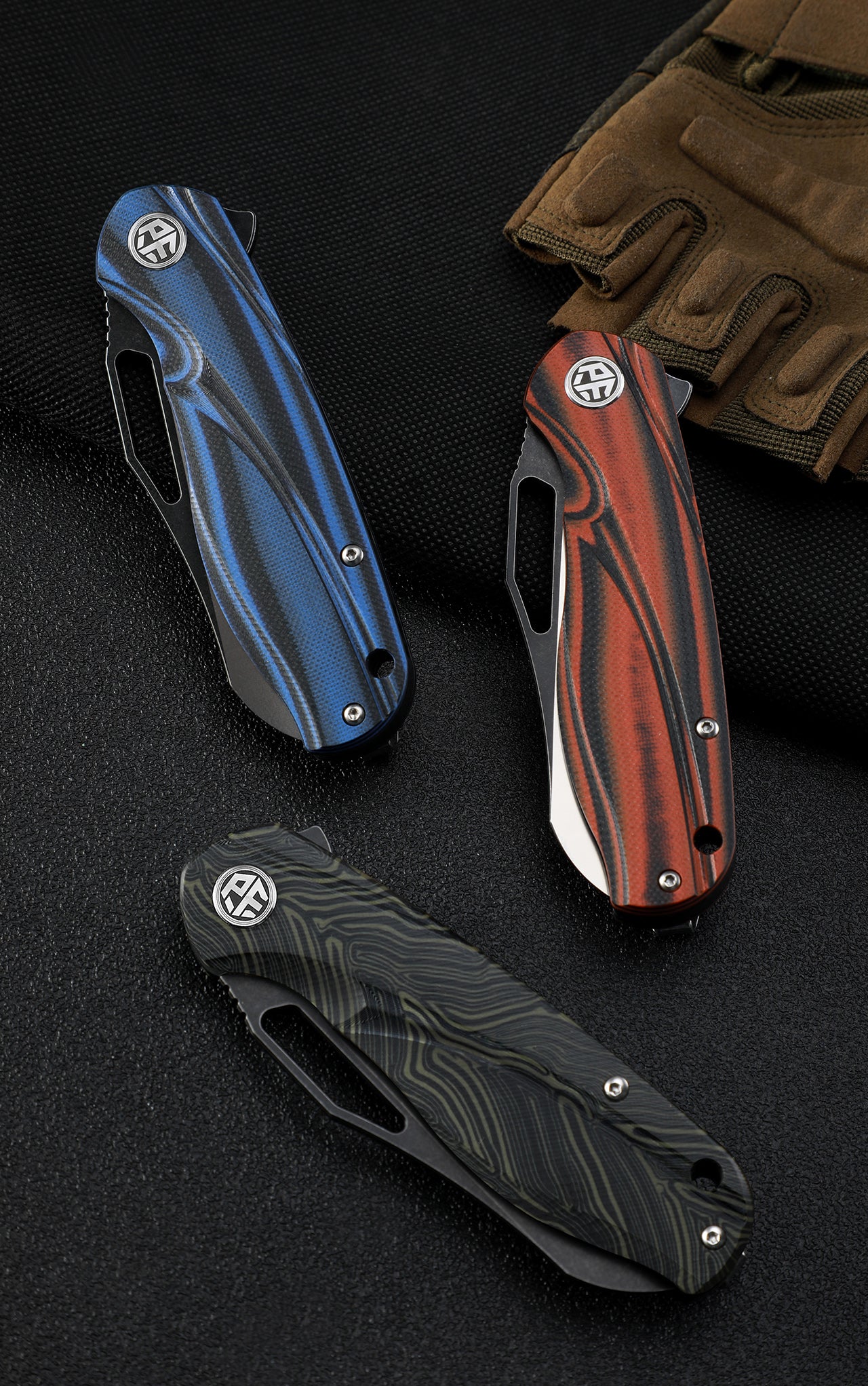 Petrified fish PF979 Raptor original,3.43"D2 Blade,G10 Handle,Flipper Liner lock Folding knife