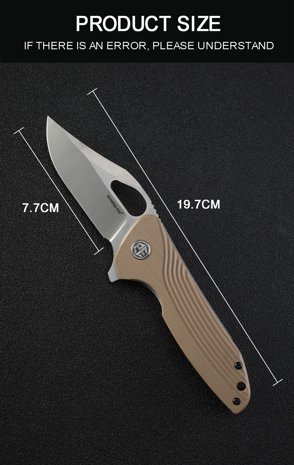 Petrified fish PF999 Mastiff,3.26" K110 Blade,G10 Handle,Flipper Liner lock Folding knife