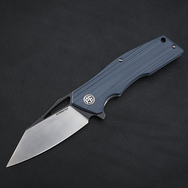 Petrified Fish PF929,3.54" D2 Blade,G10 Handle, Flipper Liner lock Folding knife