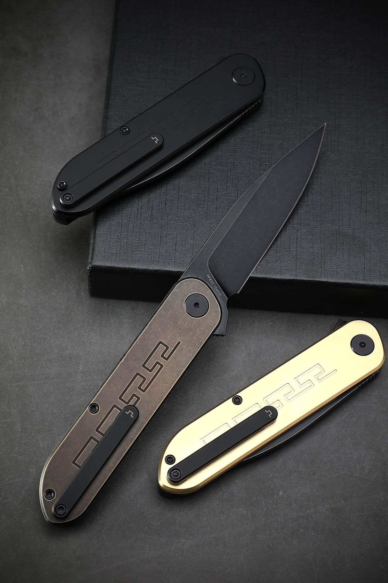 Petrified Fish PFE03 ZERO,3.6" 154CM Blade,98g Titanium & G10 Handle Flipper Liner Lock Folding knife