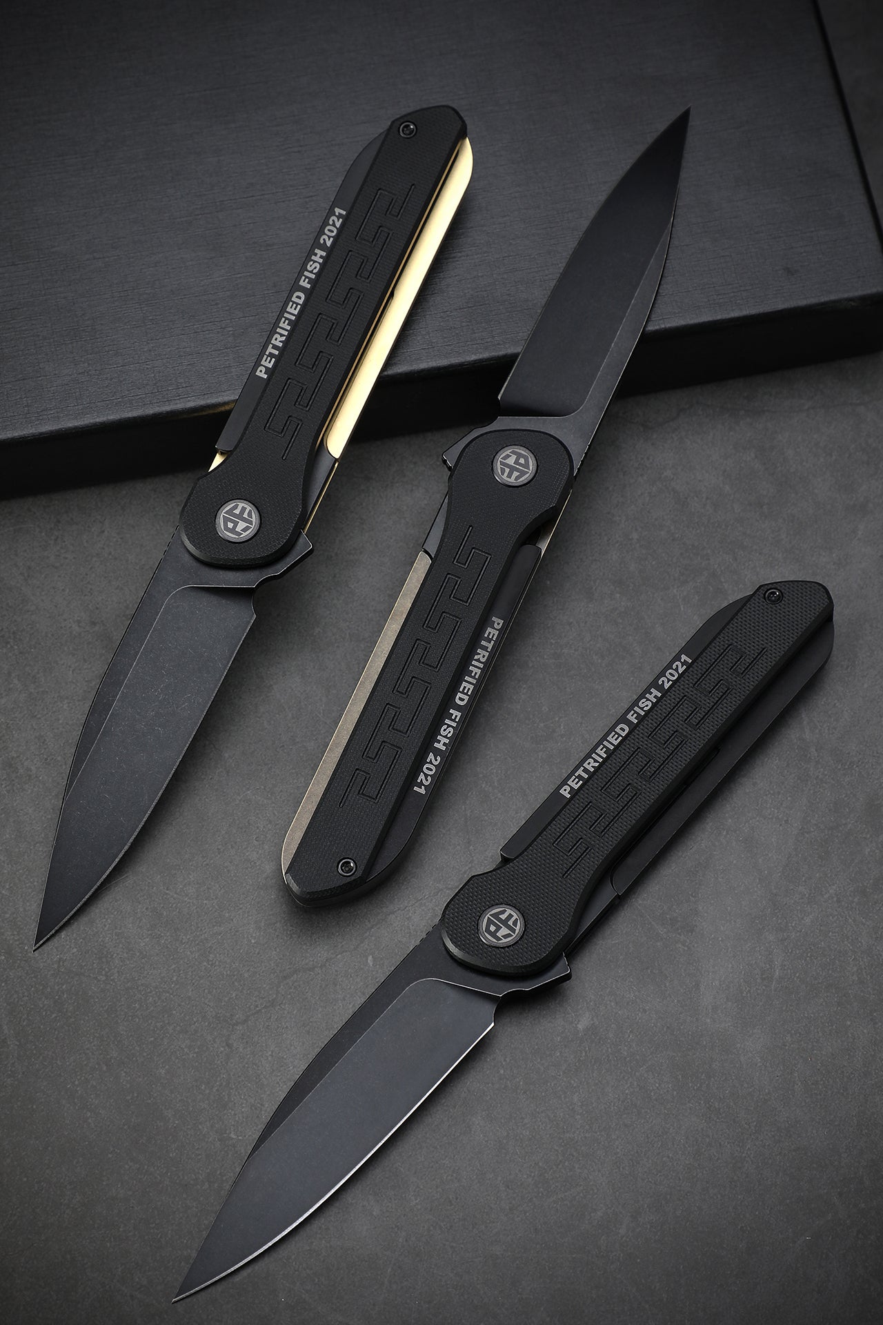 Petrified Fish PFE03 ZERO,3.6" 154CM Blade,98g Titanium & G10 Handle Flipper Liner Lock Folding knife