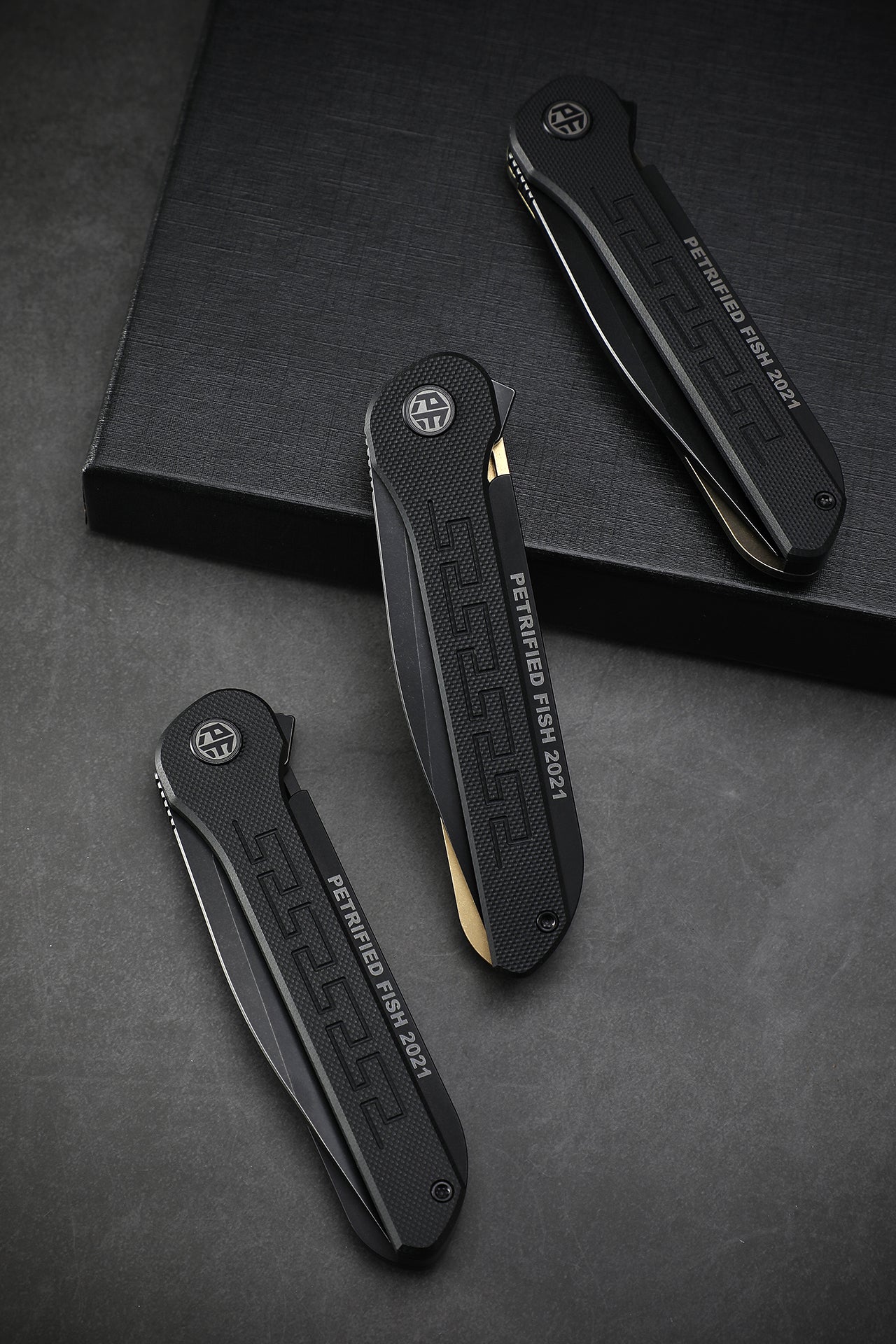 Petrified Fish PFE03 ZERO,3.6" 154CM Blade,98g Titanium & G10 Handle Flipper Liner Lock Folding knife