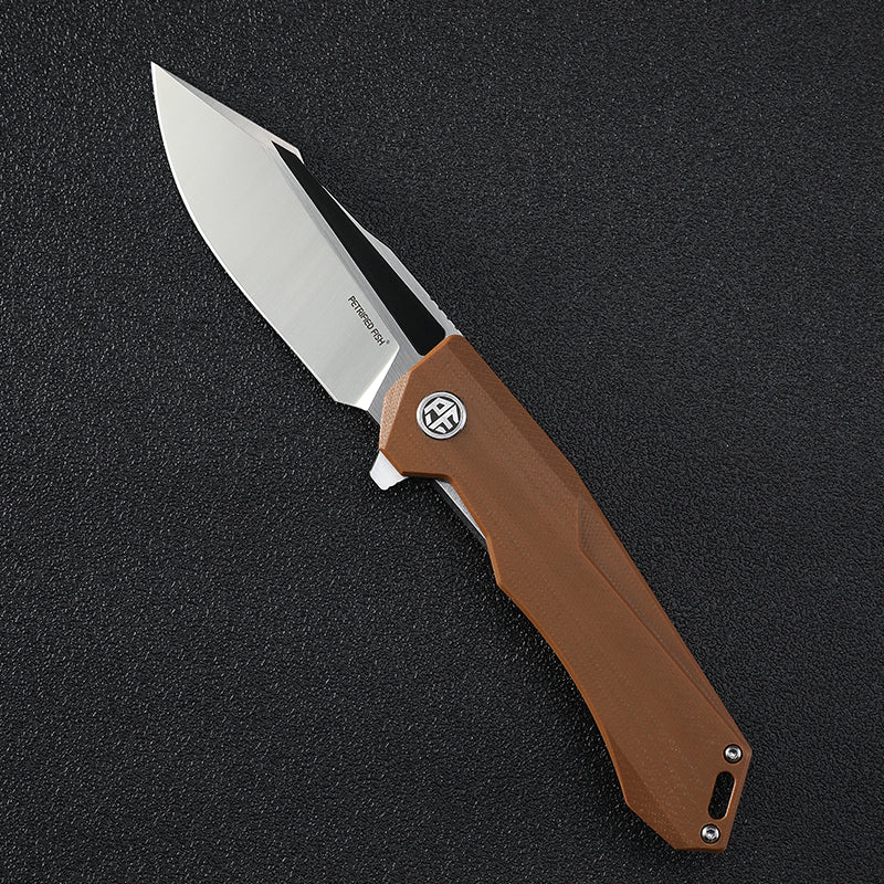Petrified Fish PF969, 3.74" K110 Blade,G10 Handle,Flipper Liner lock Folding knife