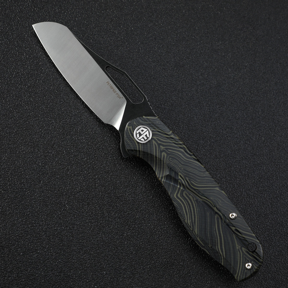 Petrified fish PF979 Raptor original,3.43"D2 Blade,G10 Handle,Flipper Liner lock Folding knife