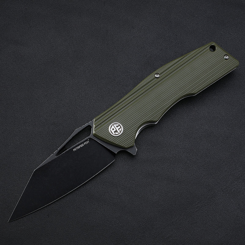 Petrified Fish PF929,3.54" D2 Blade,G10 Handle, Flipper Liner lock Folding knife