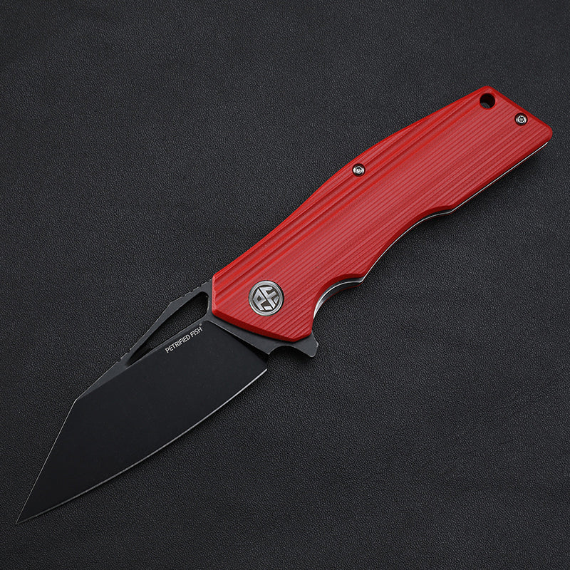 Petrified Fish PF929,3.54" D2 Blade,G10 Handle, Flipper Liner lock Folding knife