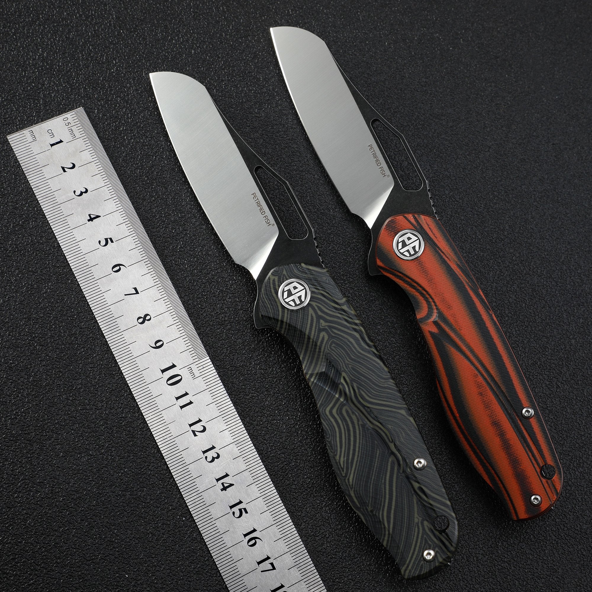 Petrified fish PF979 Raptor original,3.43"D2 Blade,G10 Handle,Flipper Liner lock Folding knife